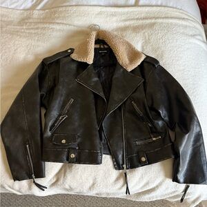 PLT leather bomber jacket